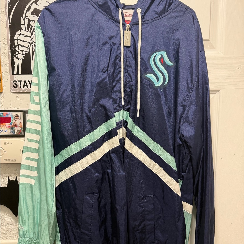 Mitchell & Ness Seattle Kraken Windbreaker